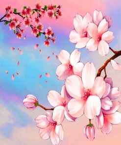 Cherry Blossom Art Paint By Numbers