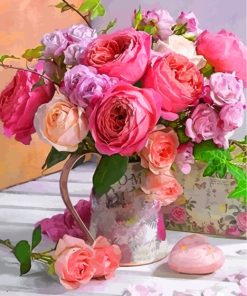 Peonies and Pink Flowers Paint By Numbers