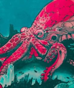 Pink Sea Octopus Paint By Numbers