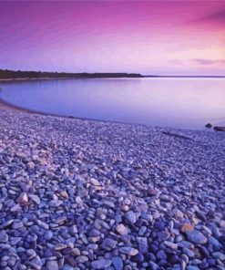 Pink Sky Over Lake Winnipeg Paint By Numbers
