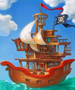 Warship Pirate Adventures Paint By Numbers