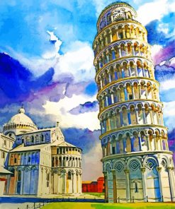 Pisa Italy Scene Paint By Numbers