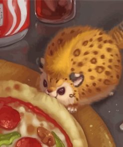 Pizza-Loving Animals Paint By Numbers