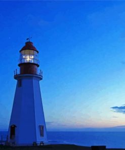Point Riche Lighthouse Canada Paint By Numbers