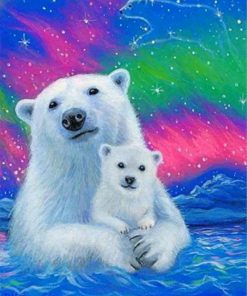 Polar Bears Baby Bear Paint By Numbers