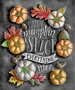 Calligraphy Pumpkin Paint By Numbers