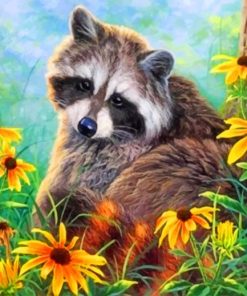 Raccoon Wildlife Scene Paint By Numbers