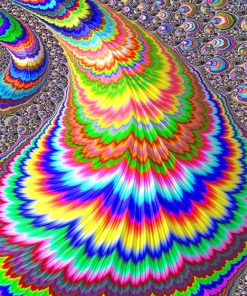 Colorful Rainbow Psychedelic Paint By Numbers