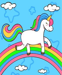 Rainbow Unicorn Paint By Numbers