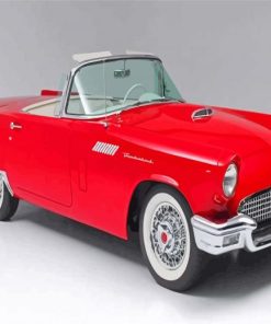 Classic Red 1957 Thunderbird Paint By Numbers