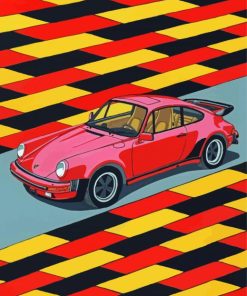 Red Sports Car Paint By Numbers