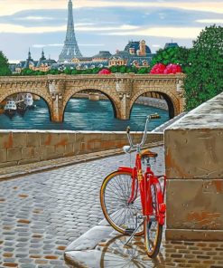 Red Bicycle Paris Paint By Numbers
