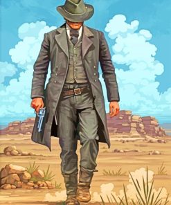 Western Gunslinger Art Paint By Numbers