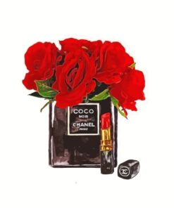 Chanel Noir Red Flowers Paint By Numbers