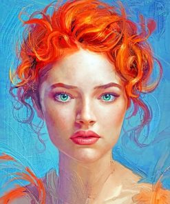 Redhead Vintage Woman Paint By Numbers