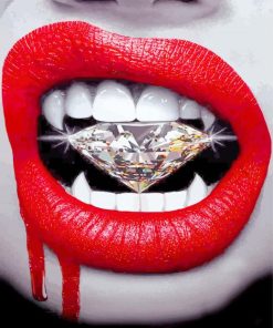 Red Lips Vampire Woman Paint By Numbers