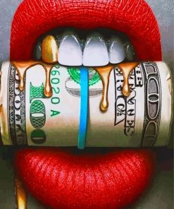 Red Lips Glamour Paint By Numbers