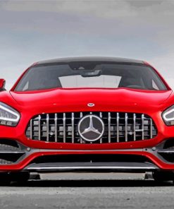 Red Mercedes AMG Paint By Numbers