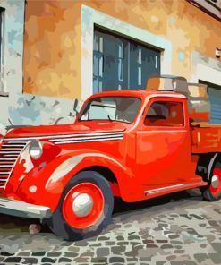 Red Pickup Truck Paint By Numbers