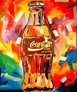 Retro Coca Cola Glass Bottles Paint By Numbers