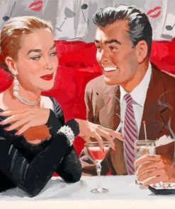 Aesthetic Retro Date Night Paint By Numbers