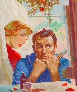 Retro Romance Couple Paint By Numbers