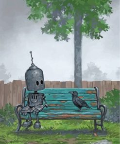Robot With Crows Paint By Numbers