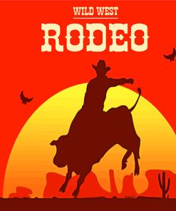 Rodeo Cowboy Paint By Numbers
