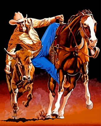 Western Cowboy Paint By Numbers