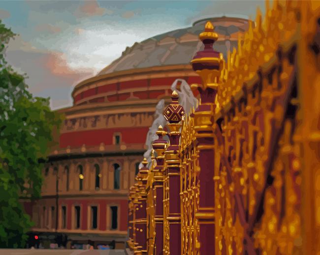 Finalizing the artwork of Royal Albert Hall England Paint By Numbers