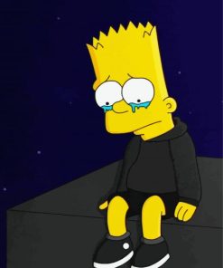 Sad Bart Simpsons Paint By Numbers