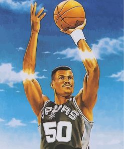 San Antonio Spurs Legend David Robinson Paint By Numbers