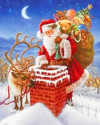 Santa Christmas Gift Painting Set Paint By Numbers