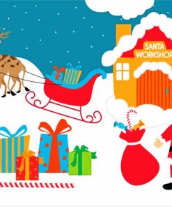 Santa's Christmas Wonderland Paint By Numbers