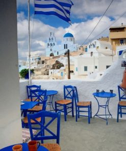 Santorini Sunset Greece Paint By Numbers