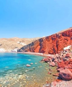 Santorini Beachside Paint By Numbers