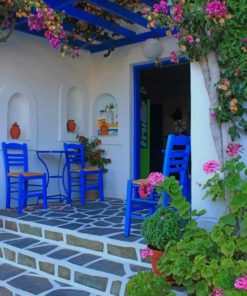 Santorini Inspired Greek Gardens Paint By Numbers