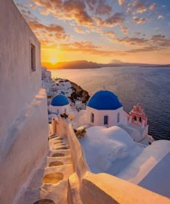 Experience Santorini Sunrise Paint By Numbers