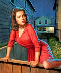 Vintage Scared Woman Paint By Numbers
