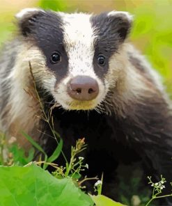Scottish Badger Wildlife Paint By Numbers