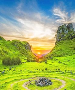Scotland Green Landscape Paint By Numbers