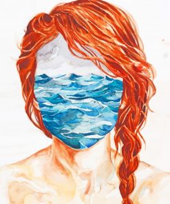 Sea-Inspired Woman Faces Paint By Numbers