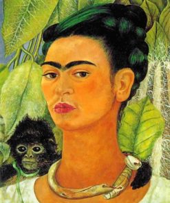 Frida Kahlo and Monkeys Paint By Numbers