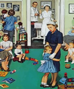 Stevan Dohanos Kids Medical Scene Paint By Numbers