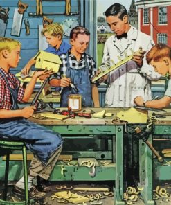 Stevan Dohanos Workshop Boys Paint By Numbers