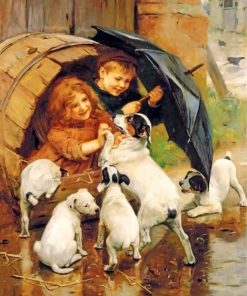 Siblings and Pets Paint By Numbers