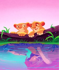 Simba and Nala Lion King Paint By Numbers