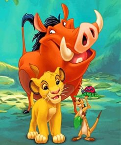Simba Timon Pumbaa Lion King Paint By Numbers