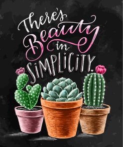 Simple Cactus Plant Paint By Numbers