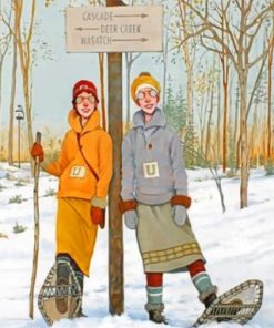 Snowy Skiing Adventure Paint By Numbers